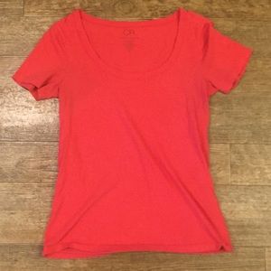 Charlotte Russe red scoop neck tee